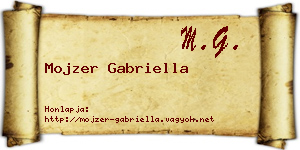 Mojzer Gabriella névjegykártya